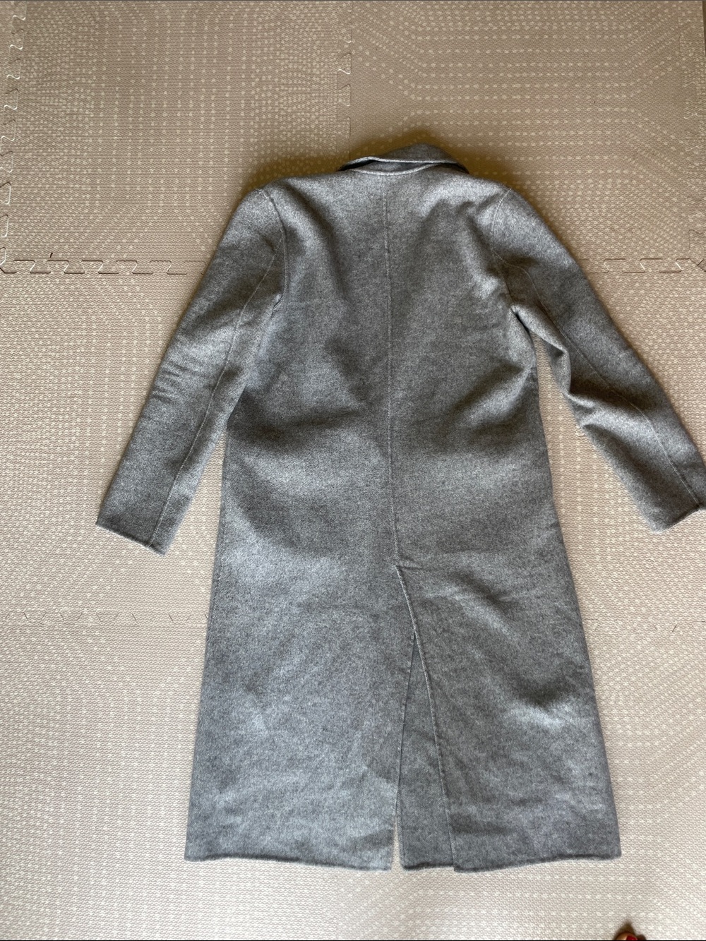 Zara Gray Single-Button Wool Blend Long Trench Coat - Picture 10 of 10